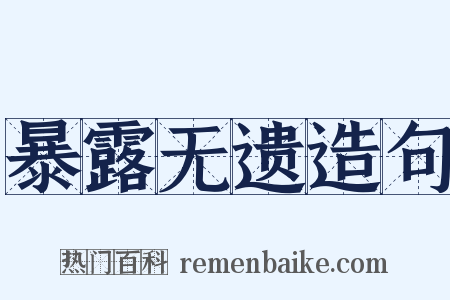 暴露无遗造句是什么意思的图片
